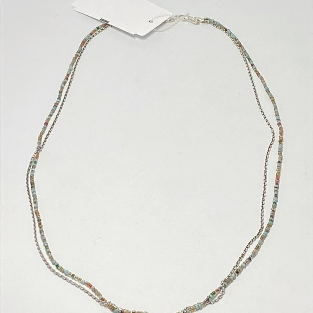 Jan Leslie Sterling Silver & Glass Beads Layered Necklace